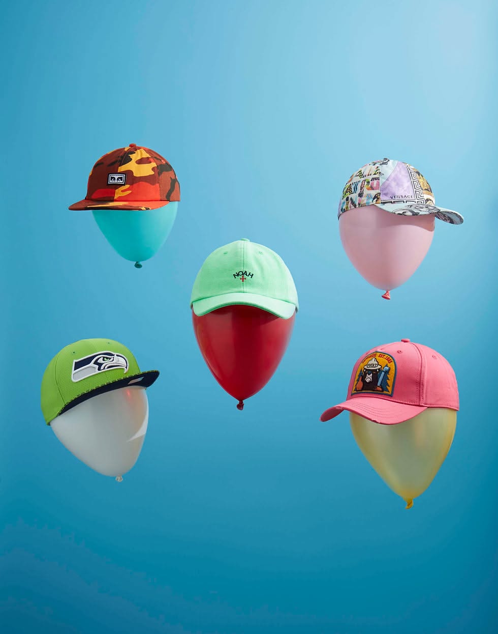 Instagram post: Caps become colorful balloon heads