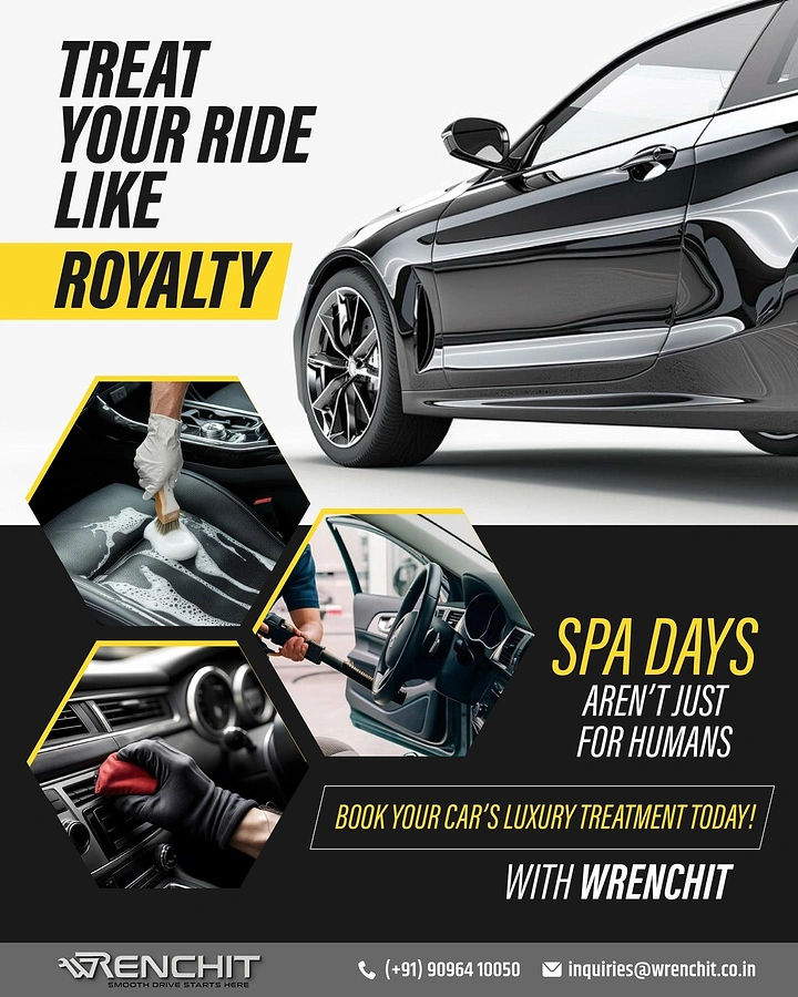 Car Wash & Detailing creative ad: Witty 'spa days aren't just for humans' copy