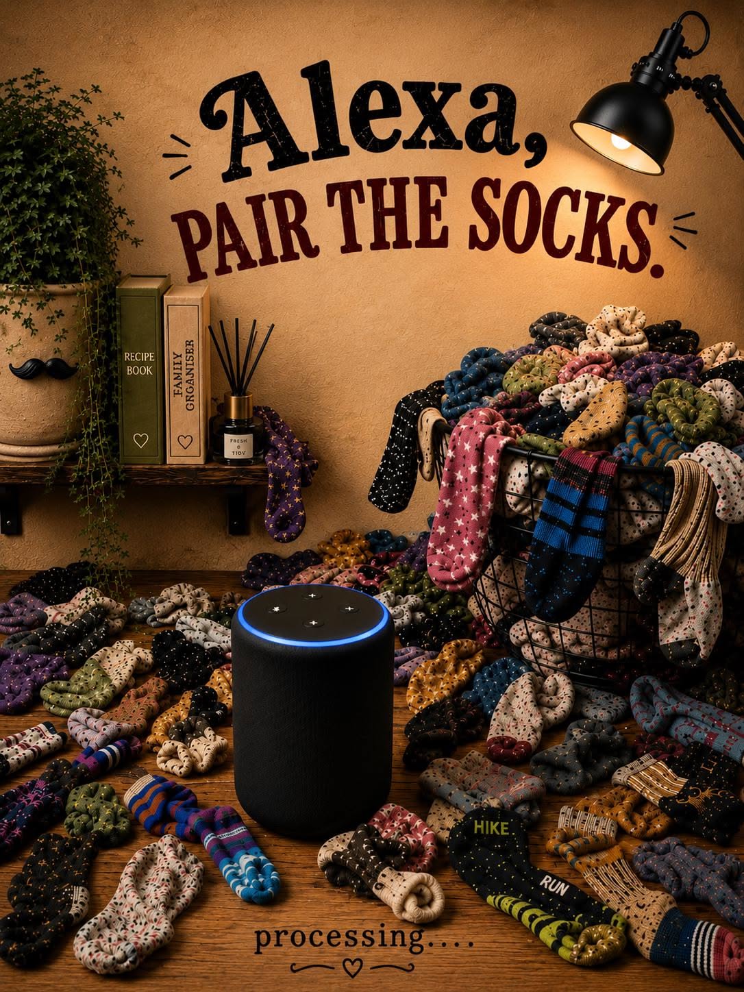 Instagram post: Alexa command creates memorable sock pun