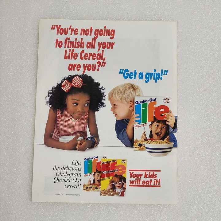 Breakfast Cereals & Oats creative ad: Witty copy drives vintage cereal ad