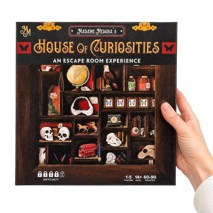 Escape Rooms creative ad: Curiosity cabinet becomes escape-room world