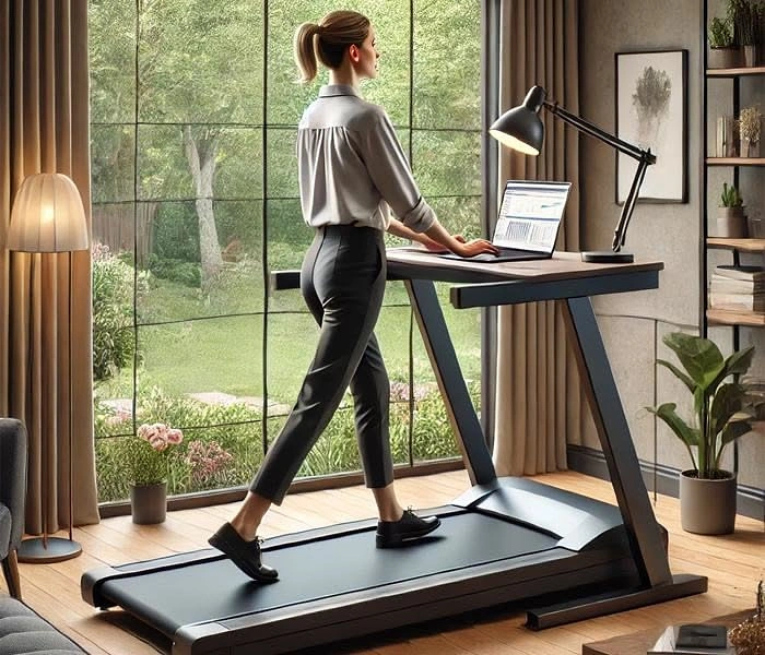 Fitness Equipment Stores creative ad: Premium styled treadmill lifestyle presentation