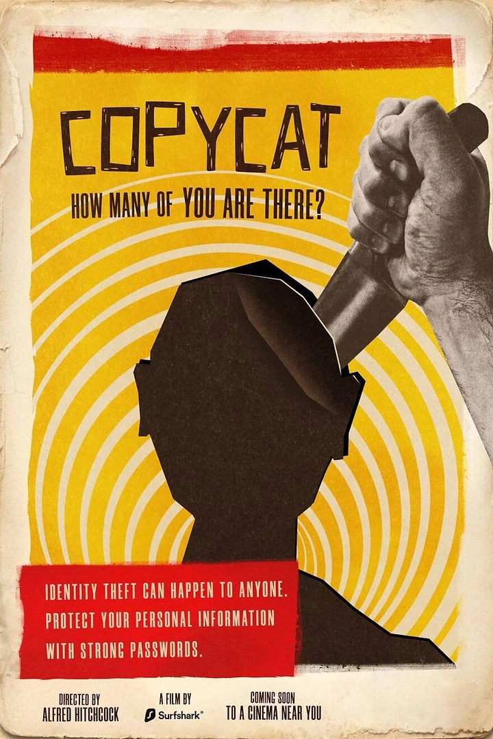 Cybersecurity Companies creative ad: Copycat identity-theft metaphor