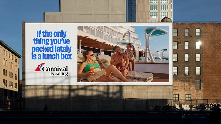Cruises & Cruise Lines creative ad: Lunchbox copy makes escape message memorable