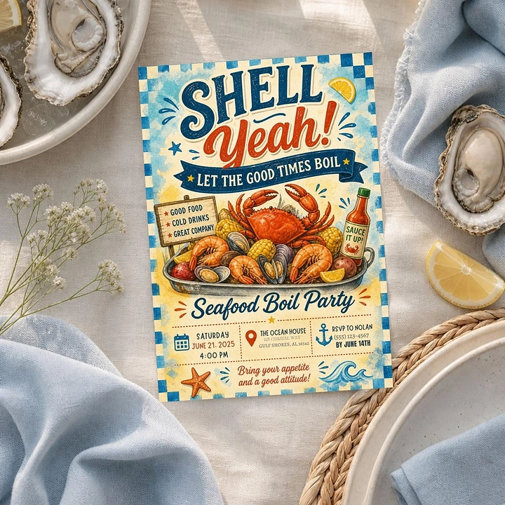 Seafood Restaurants creative ad: Shell Yeah pun creates coastal concept