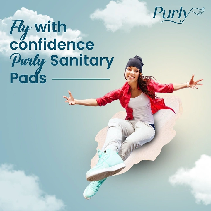 Period Care & Feminine Hygiene creative ad: Freedom metaphor with airborne subject