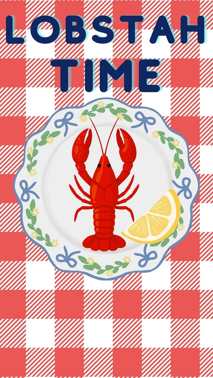 Seafood Restaurants creative ad: Lobster pun with bold checkerboard branding