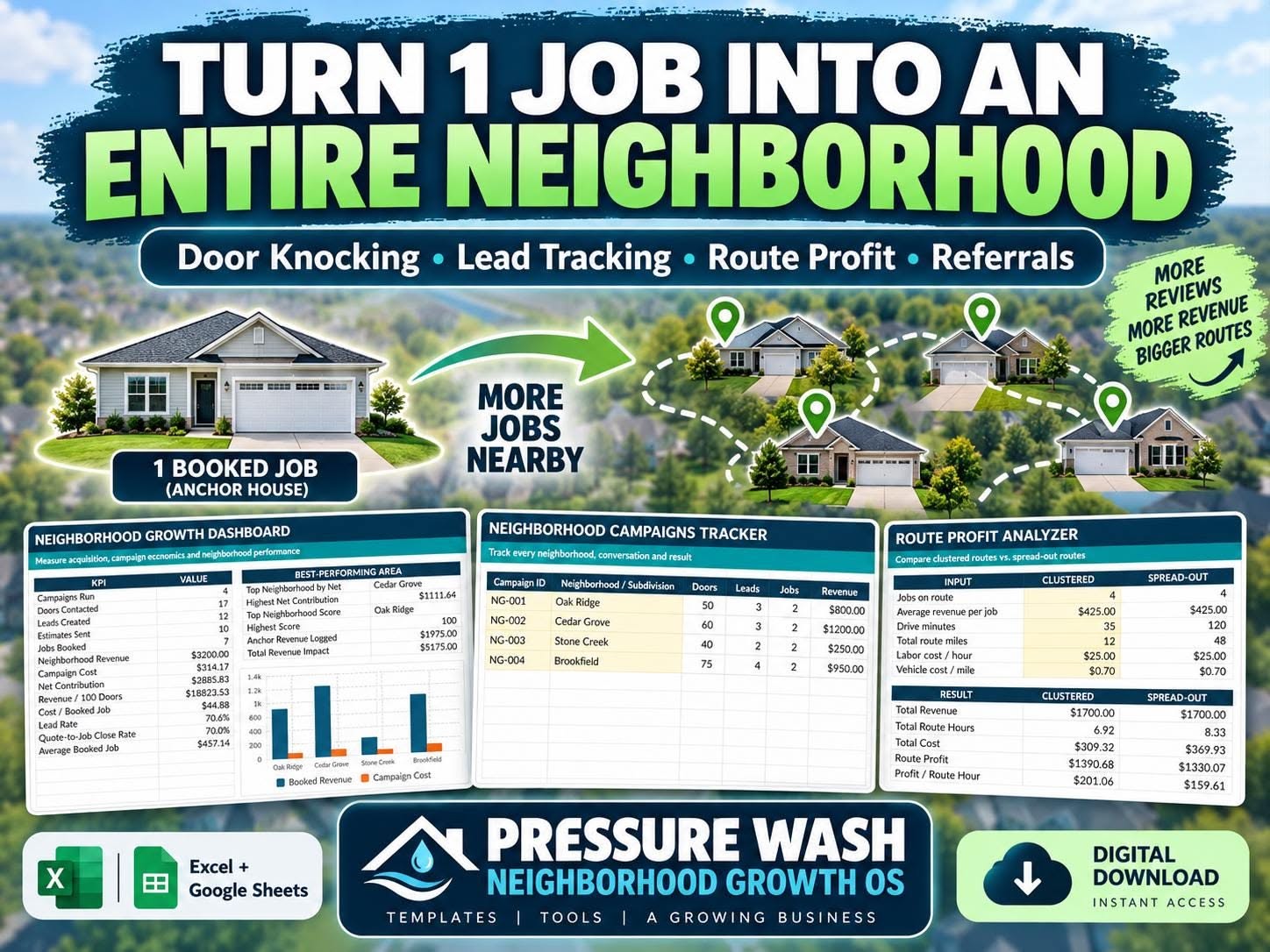 Banner: Neighborhood growth visualized as business system