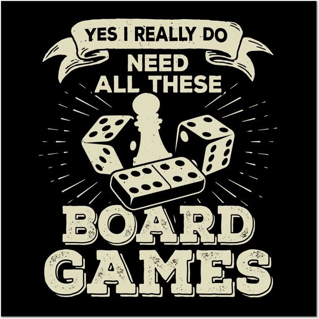 Board Games & Game Cafes creative ad: Witty copy with bold typographic dice composition