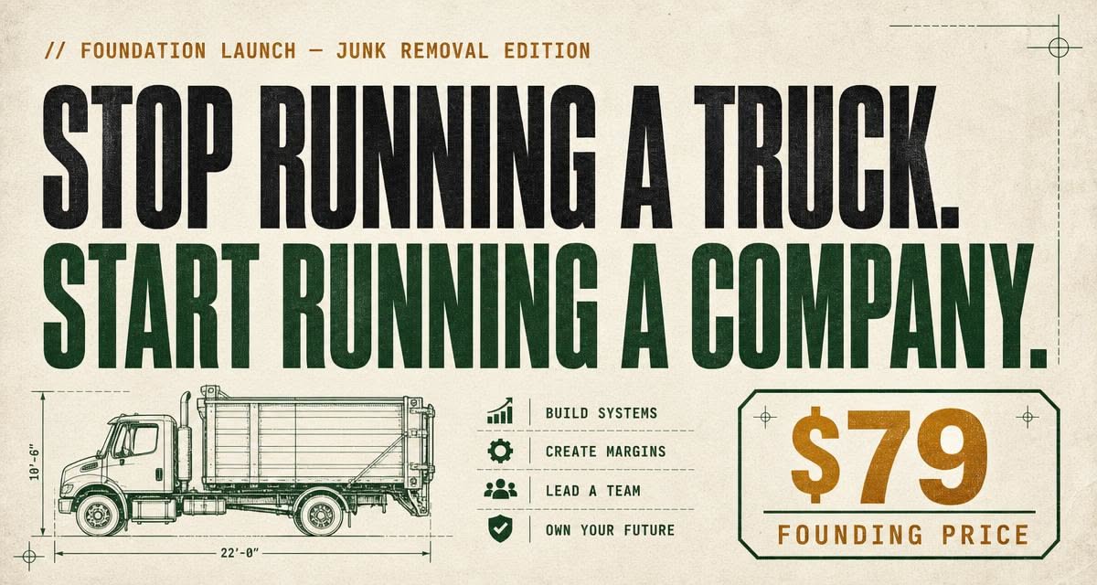 Banner: Witty truck-founder positioning concept