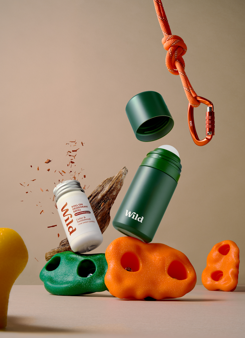 Instagram post: Playful floating product sculpture