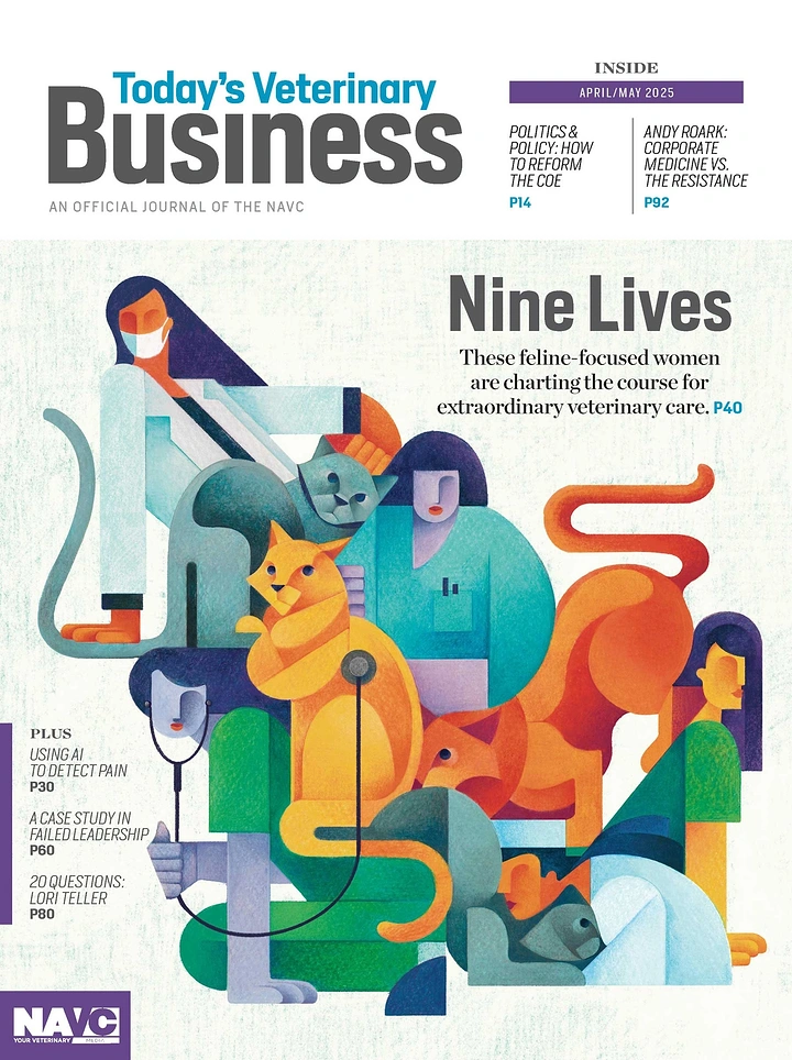 Media creative ad: Veterinary professionals caring for cats