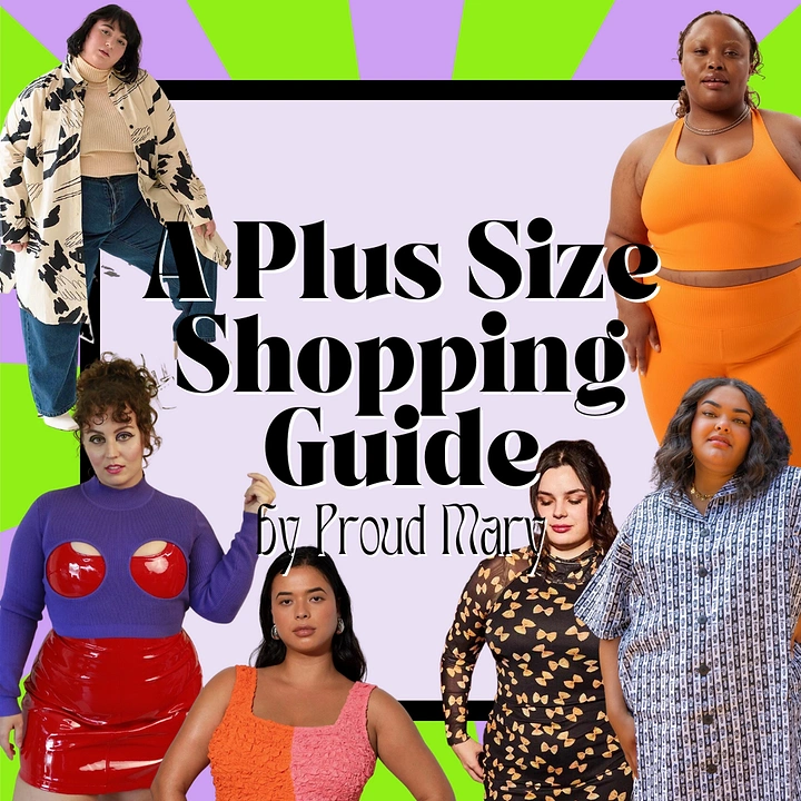 Plus-Size Fashion creative ad: Editorial shopping guide uses lively collage