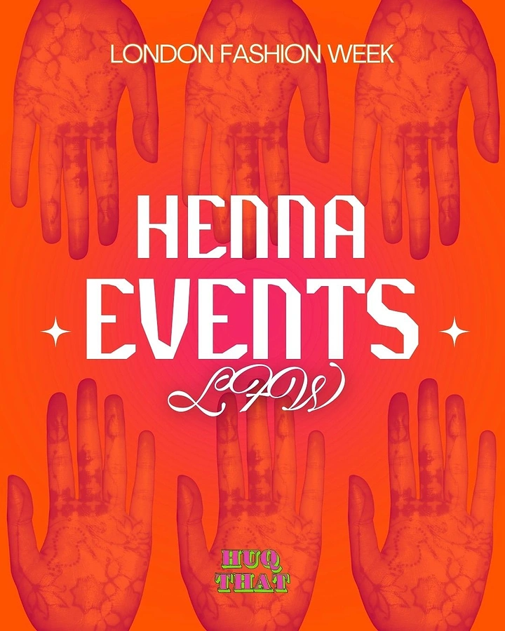 Mehndi & Henna Artists creative ad: Repeated hands create event identity