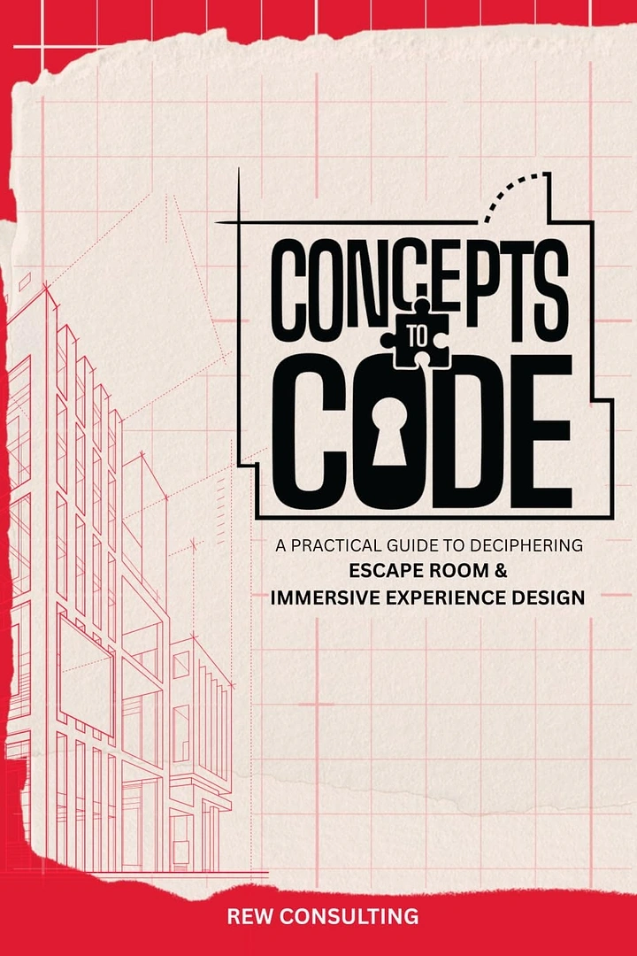 Escape Rooms creative ad: Code metaphor supports escape-design guide