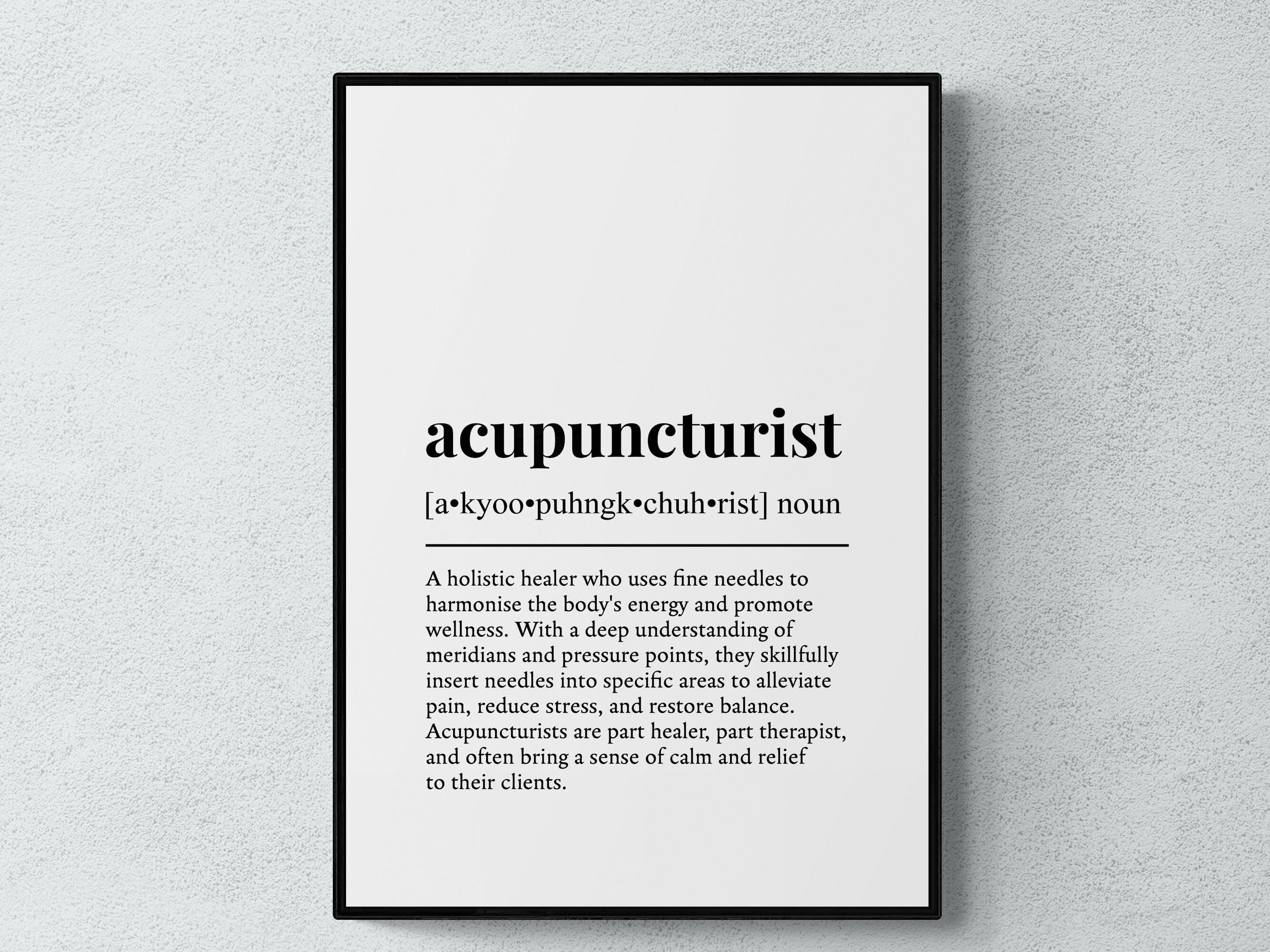 Banner: Acupuncturist definition turned into poster