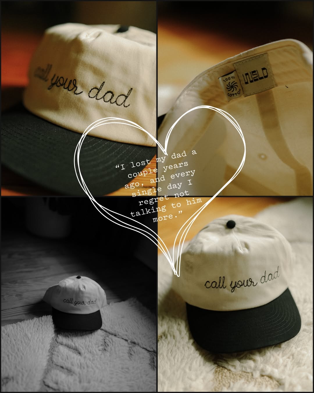 Father's Day Carousel: Two-tone cap embroidered with a script message, slide 2