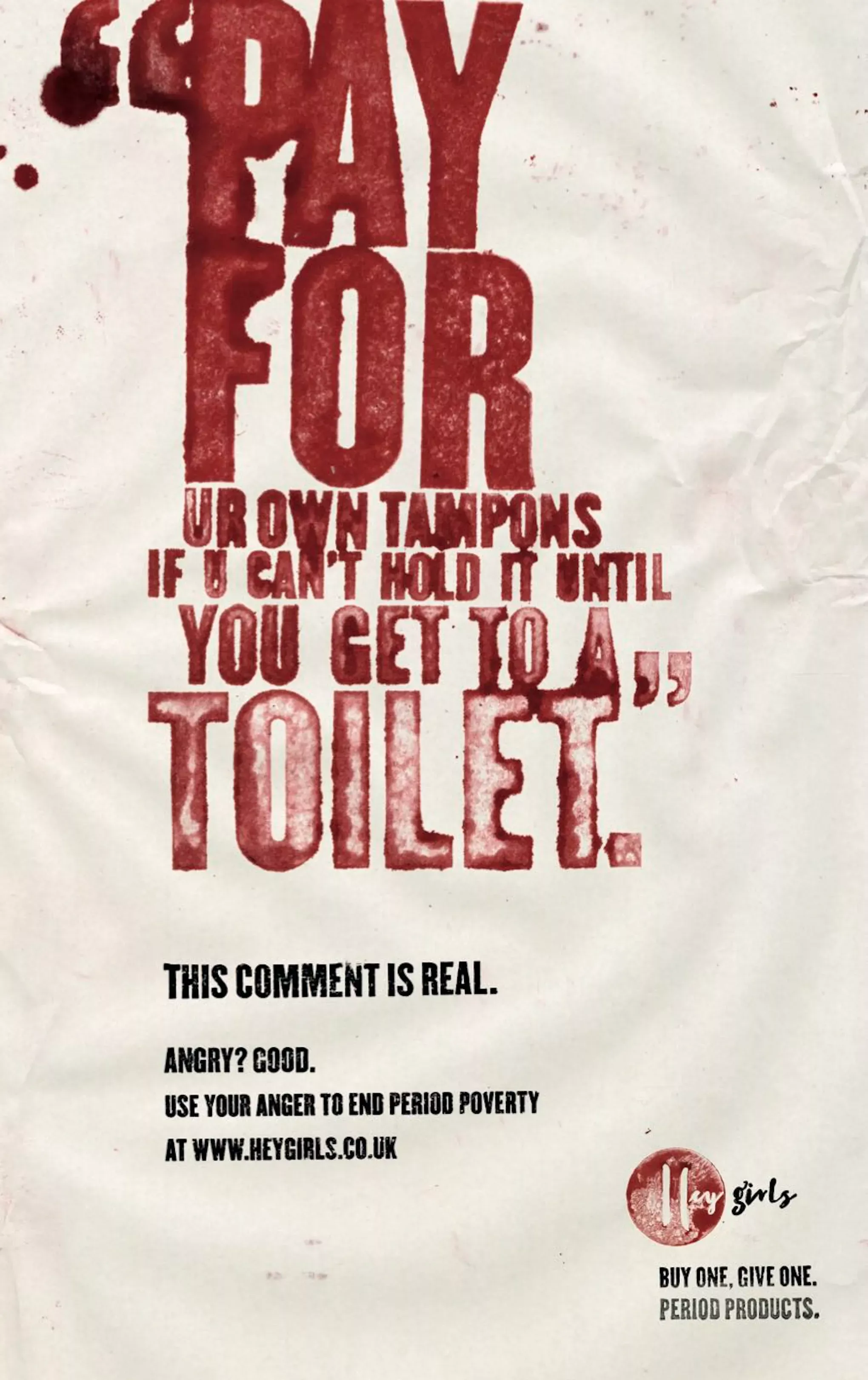 Story: Witty tampon-cost activism poster