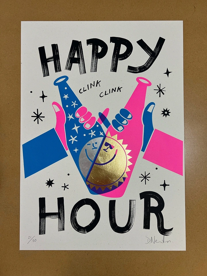 Bars & Pubs creative ad: Cocktails become a celebratory graphic symbol