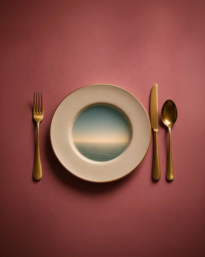 Tableware & Crockery creative ad: Plate becomes miniature landscape