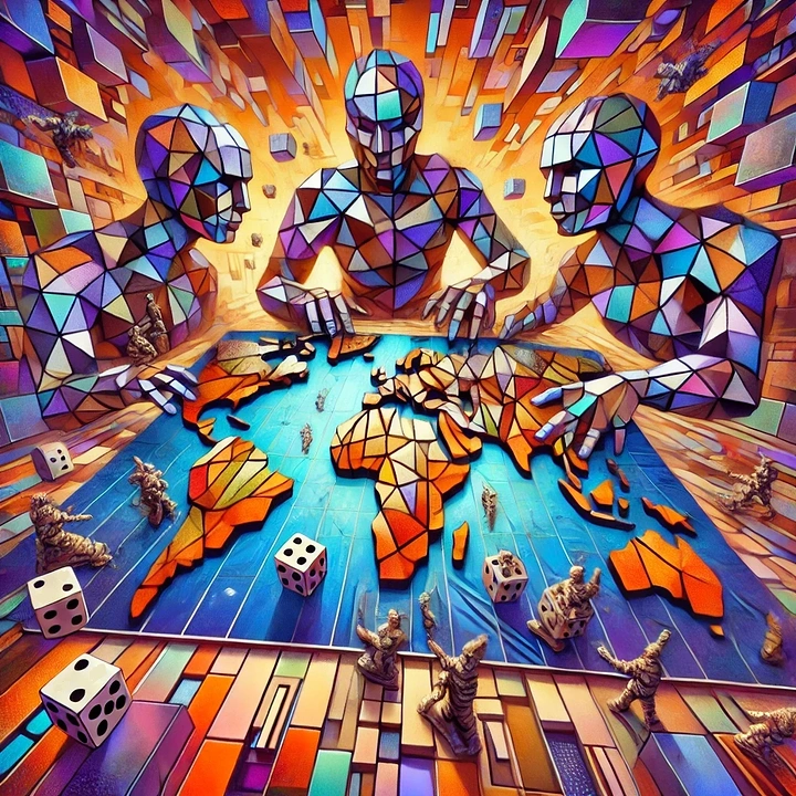Board Games & Game Cafes creative ad: Explosive stained-glass game battlefield