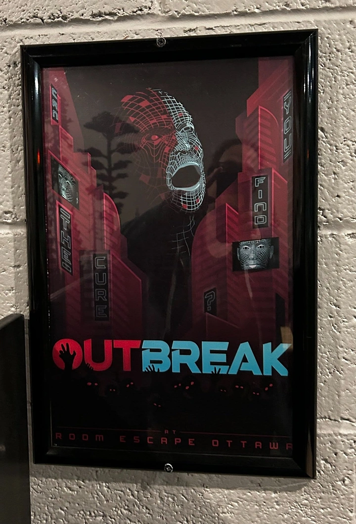 Escape Rooms creative ad: Strong outbreak-themed poster concept