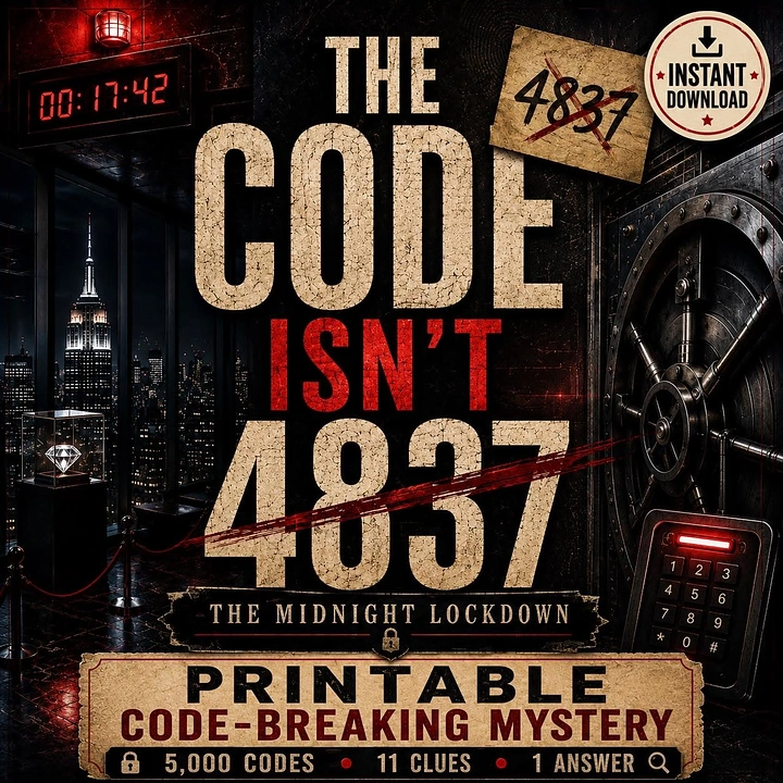 Escape Rooms creative ad: Code-breaking theme drives bold typography