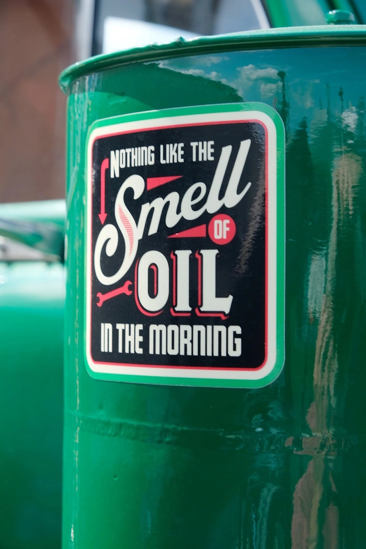 Engine Oil & Lubricants creative ad: Witty oil-drum copy creates a memorable sign