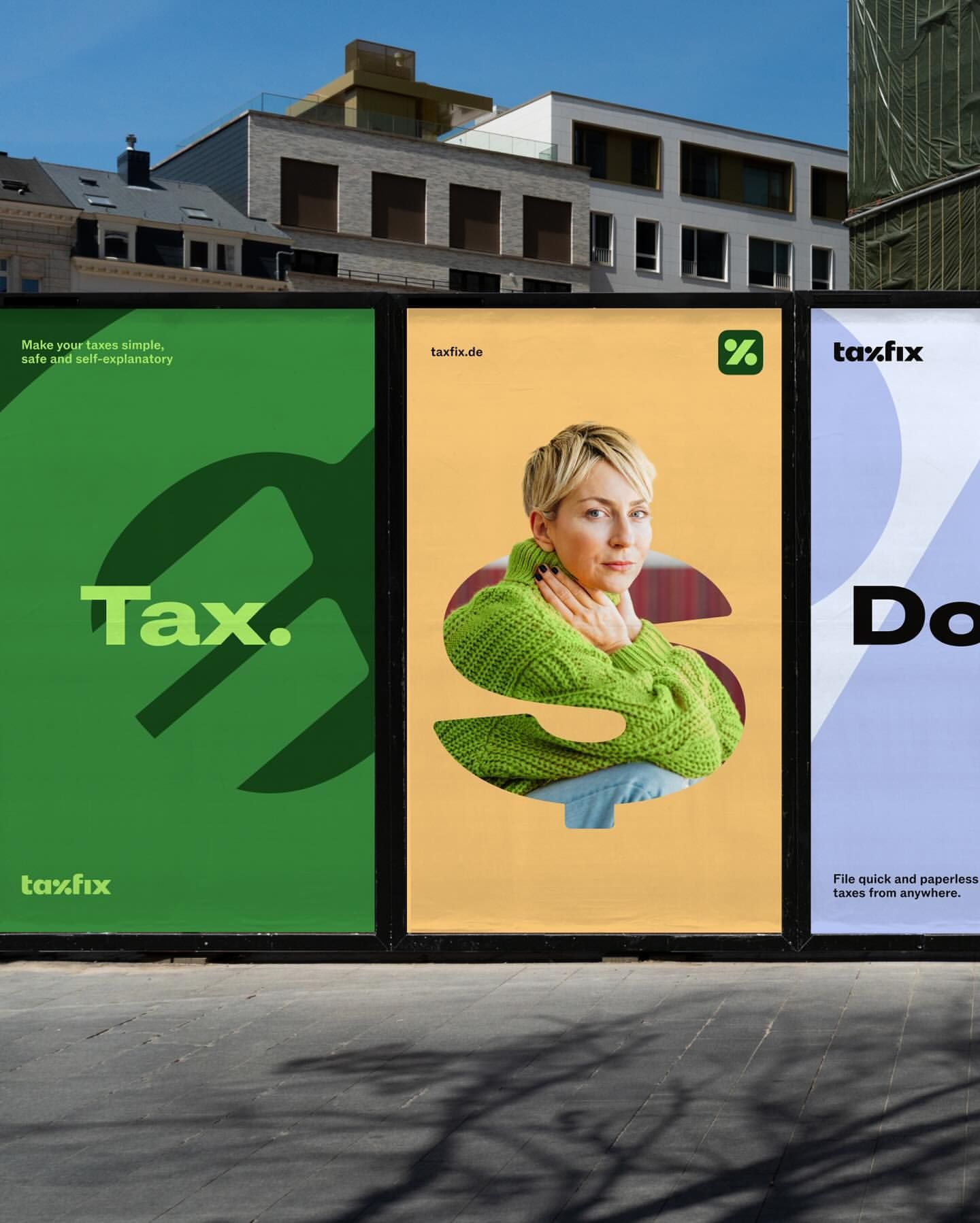 Poster: Street billboard series with colour-block brand posters