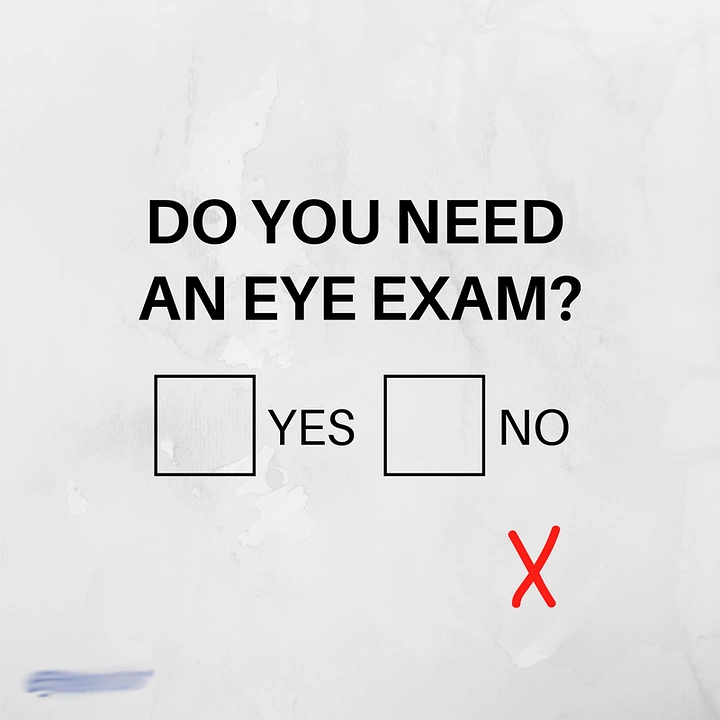 Opticians & Eye Care creative ad: Tick mark misses the box, witty
