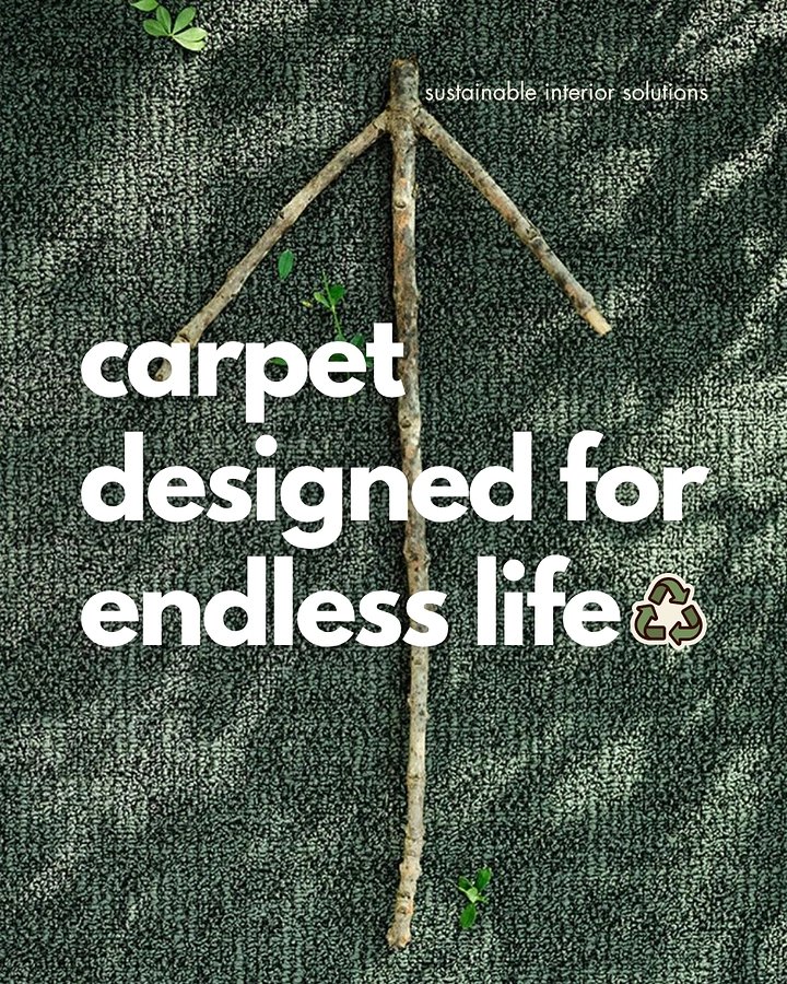 Rugs & Carpets creative ad: Carpet becomes regenerative life symbol