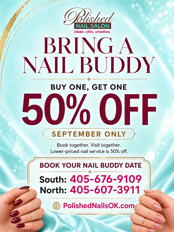 Nail Salons creative ad: Bring a Nail Buddy BOGO copy idea