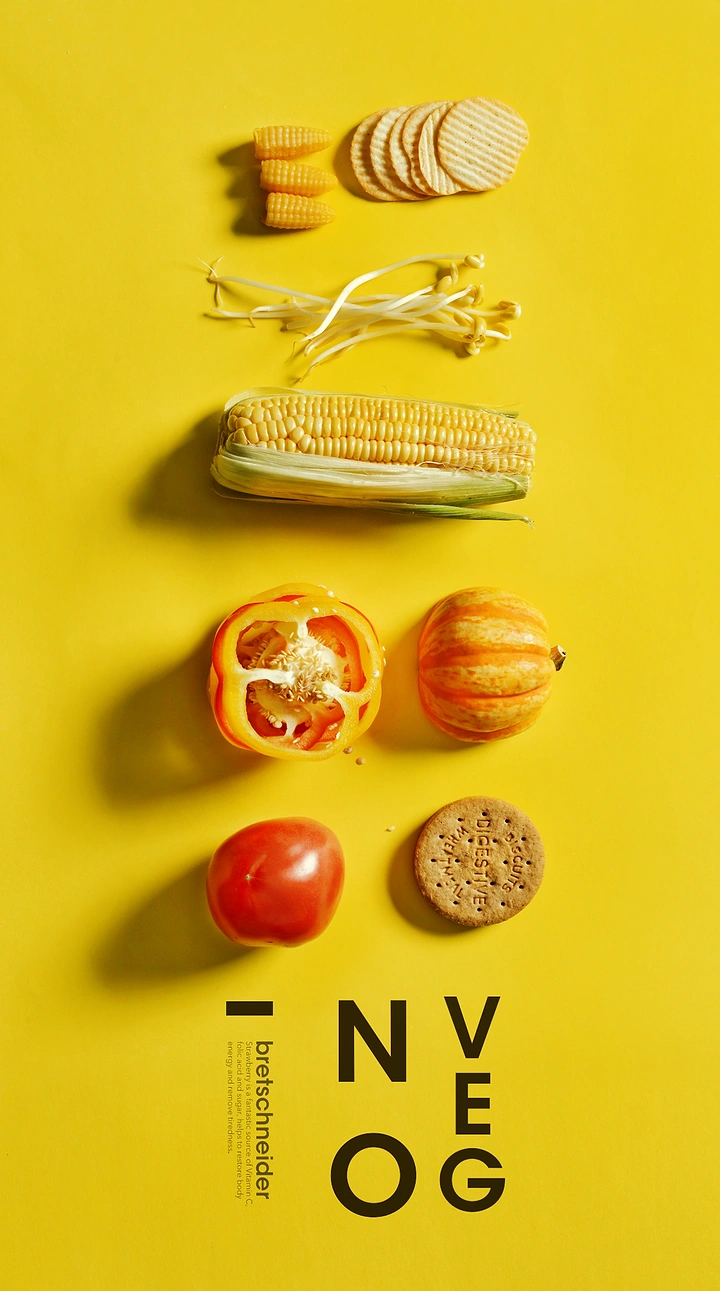 Salad Bars & Healthy Restaurants creative ad: Unexpected produce-led typographic composition