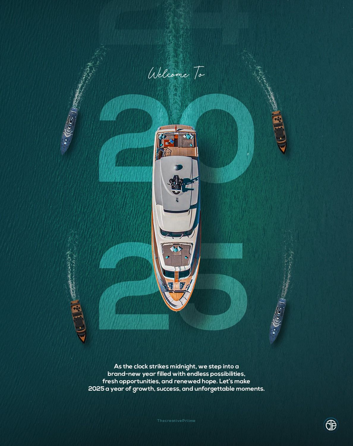 Instagram post: Ship integrated into dramatic year composition