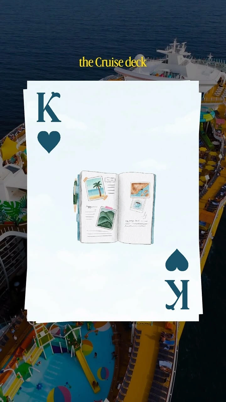 Cruises & Cruise Lines creative ad: Cruise brochure reimagined as playing card