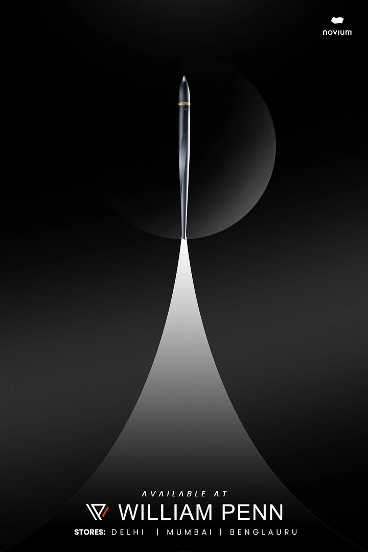 Pens & Writing Instruments creative ad: Pen becomes an abstract elegant silhouette