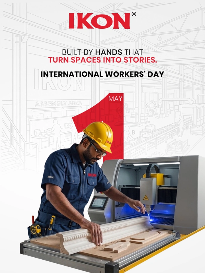 Carpenters & Woodwork creative ad: Worker day, giant 1 as May 1