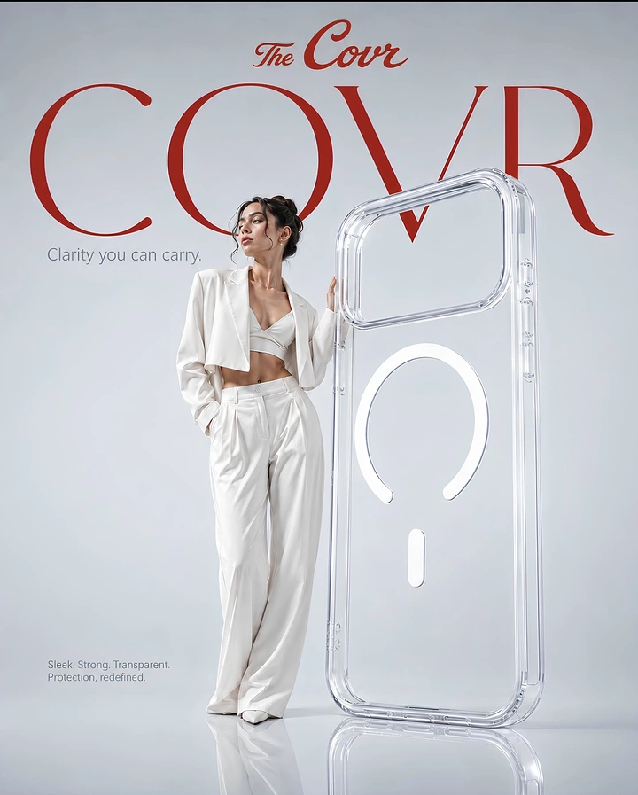 Phone Cases & Mobile Accessories creative ad: Magazine-cover concept turns case into editorial