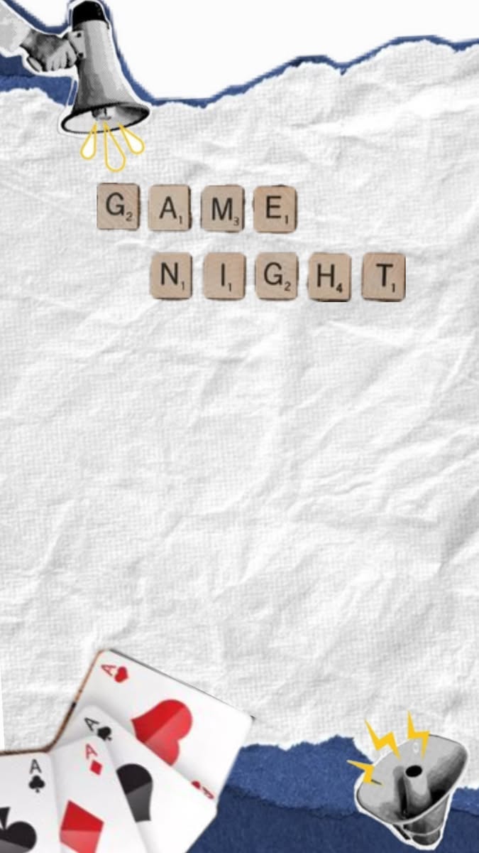 Story: Scrabble tiles spell game night