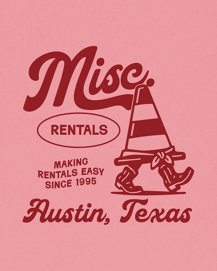 Party & Event Rentals creative ad: Whimsical party-hat rental mascot poster