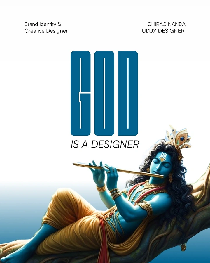 Janmashtami creative ad: 'GOD is a designer' pun, Krishna reclining
