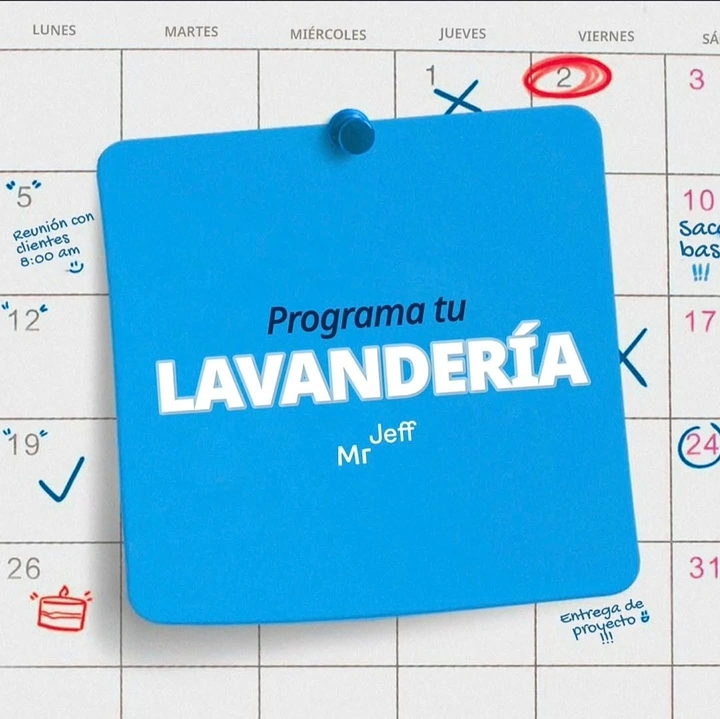 Laundry & Dry Cleaning creative ad: Calendar sticky note schedule-your-laundry idea