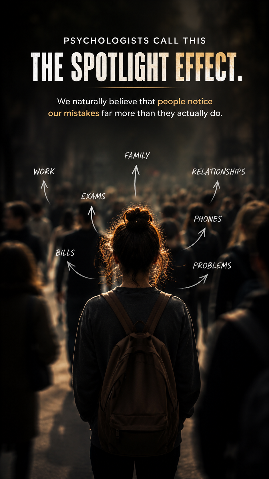 Story: Spotlight effect visualized through labels