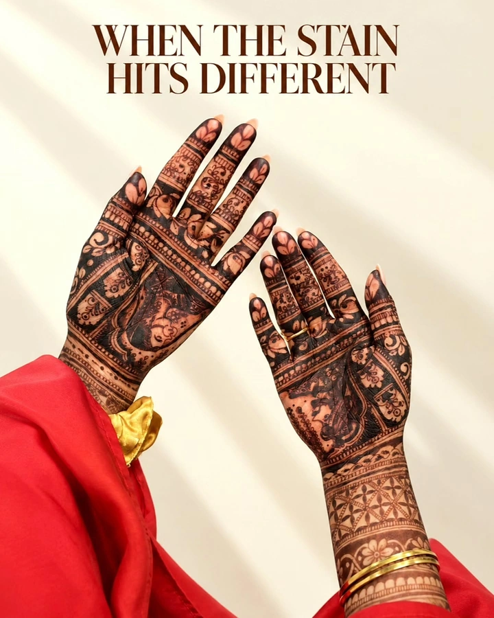 Mehndi & Henna Artists creative ad: Stain pun gives portfolio image personality
