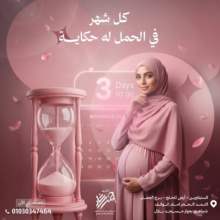Maternity Hospitals & Gynaecologists creative ad: Pregnancy journey framed through time