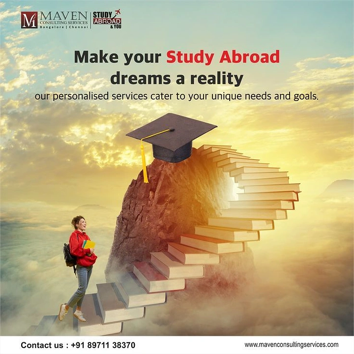 Study Abroad Consultants creative ad: Stairway metaphor turns dreams into progress