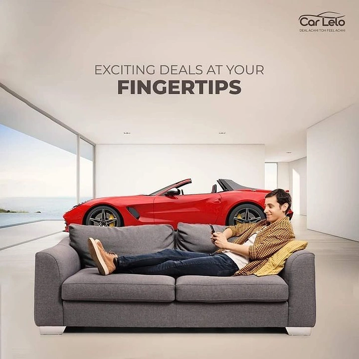 Car Rental creative ad: Car as sofa comfort metaphor