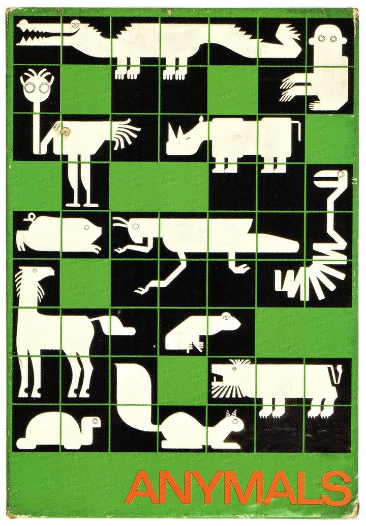 Board Games & Game Cafes creative ad: Optical animal puzzle creates visual hook