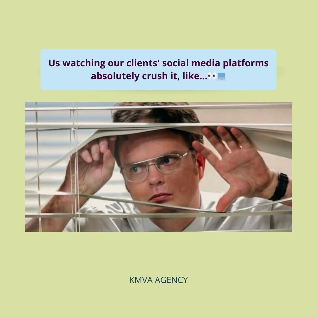 Instagram post: Witty surveillance-style client success gag
