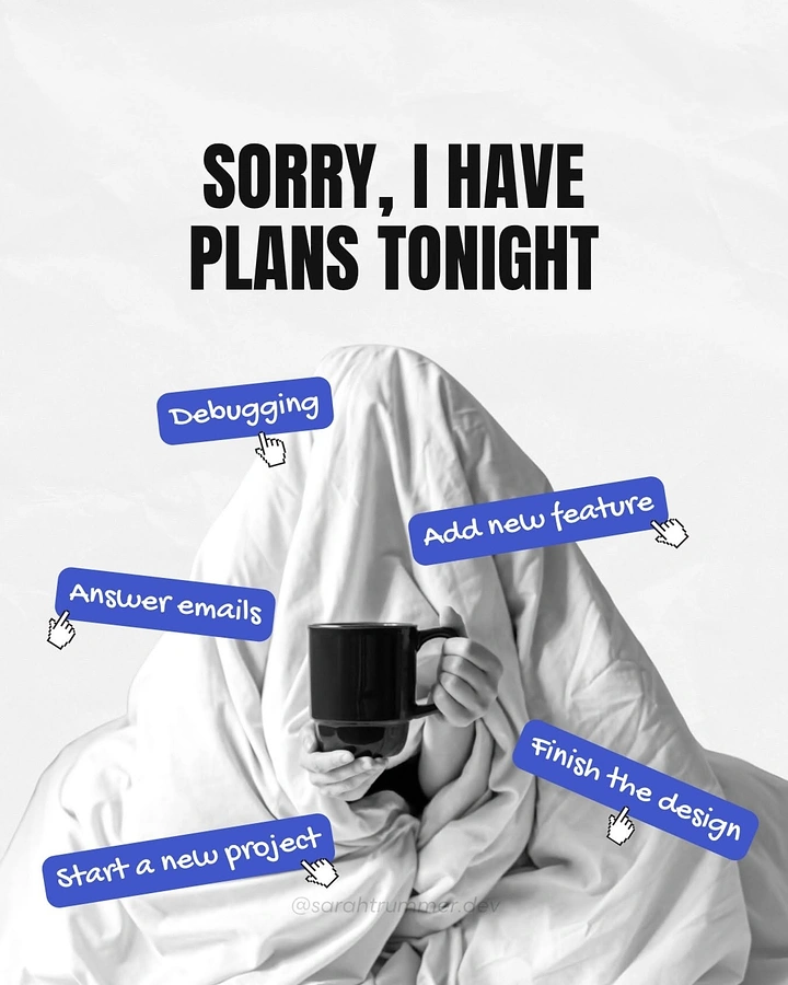 Agency creative ad: Blanket-wrapped 'plans tonight' task-tag humor